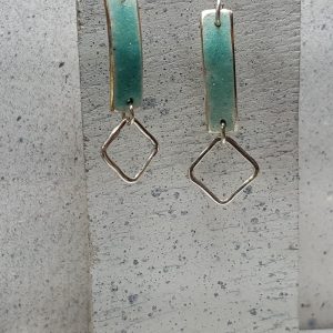 enamel drop earrings